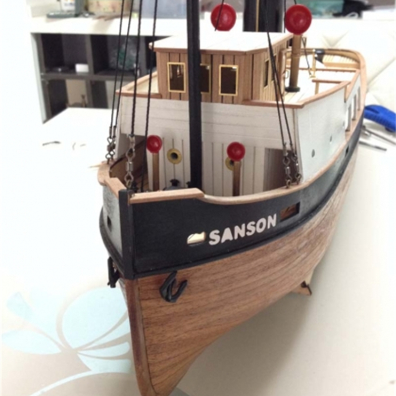 Model Kit Yacht - Деревянная лодка SANSON Tugboat с лазерной