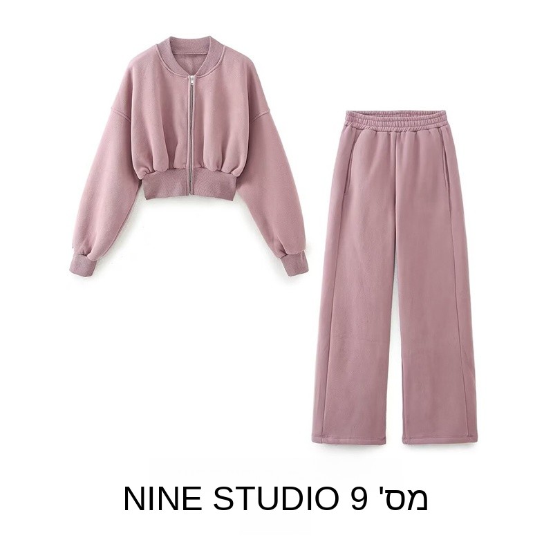 Wash Effect Set - Женский повседневный комплект NINE ZAR: укороченная