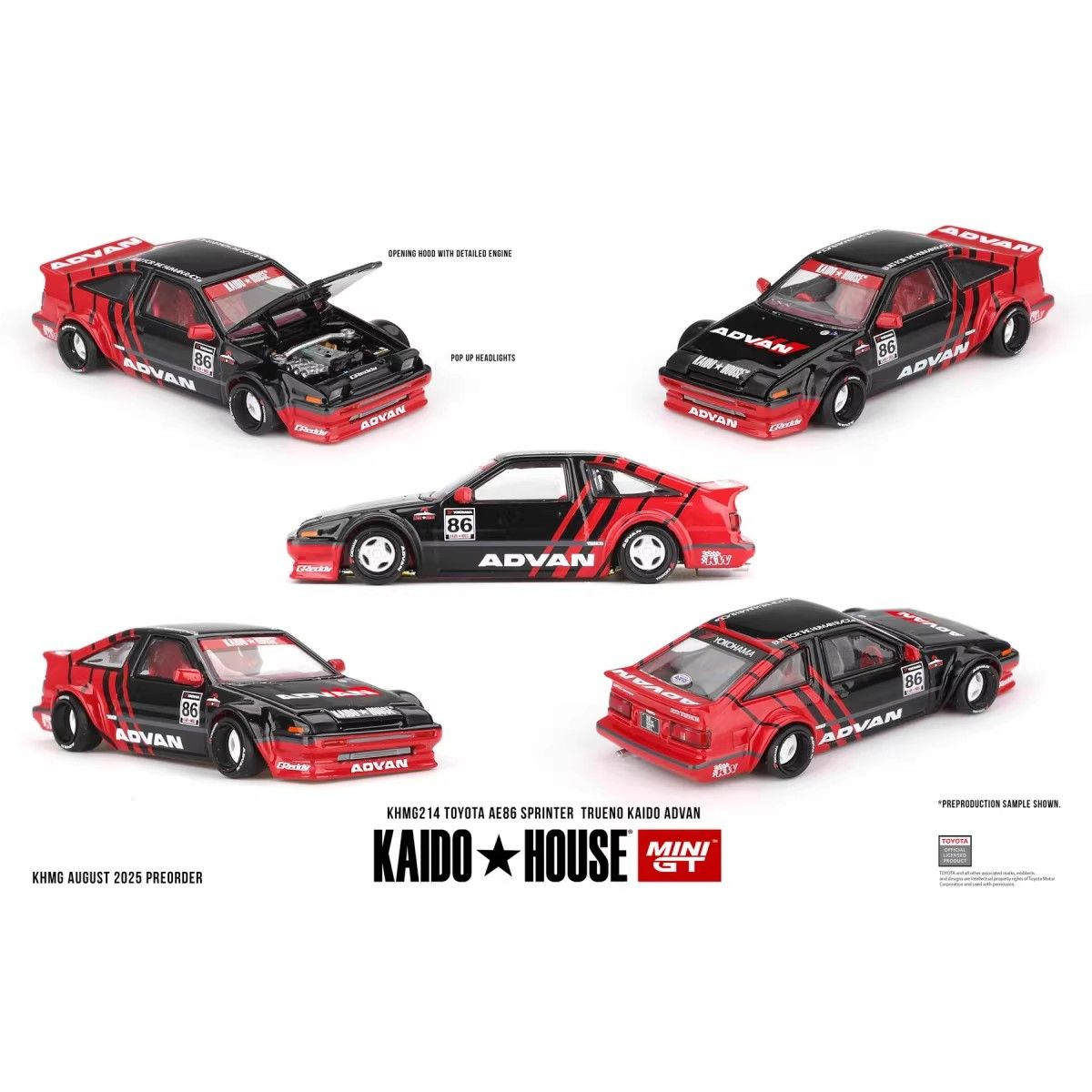 Model Kit Ae86 - Коллекционная модель автомобиля Kaido House +