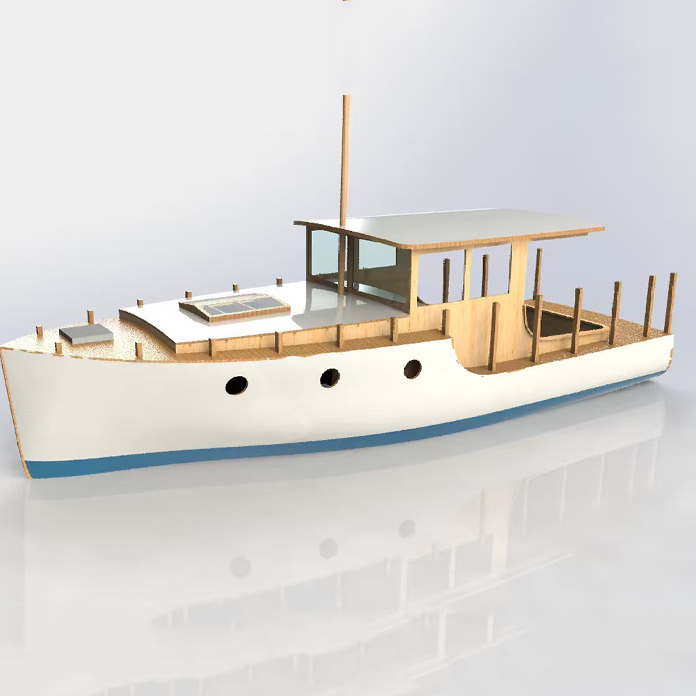 Радиоуправляемая лодка 70 см,  – обзор и цена Model Kit Yacht